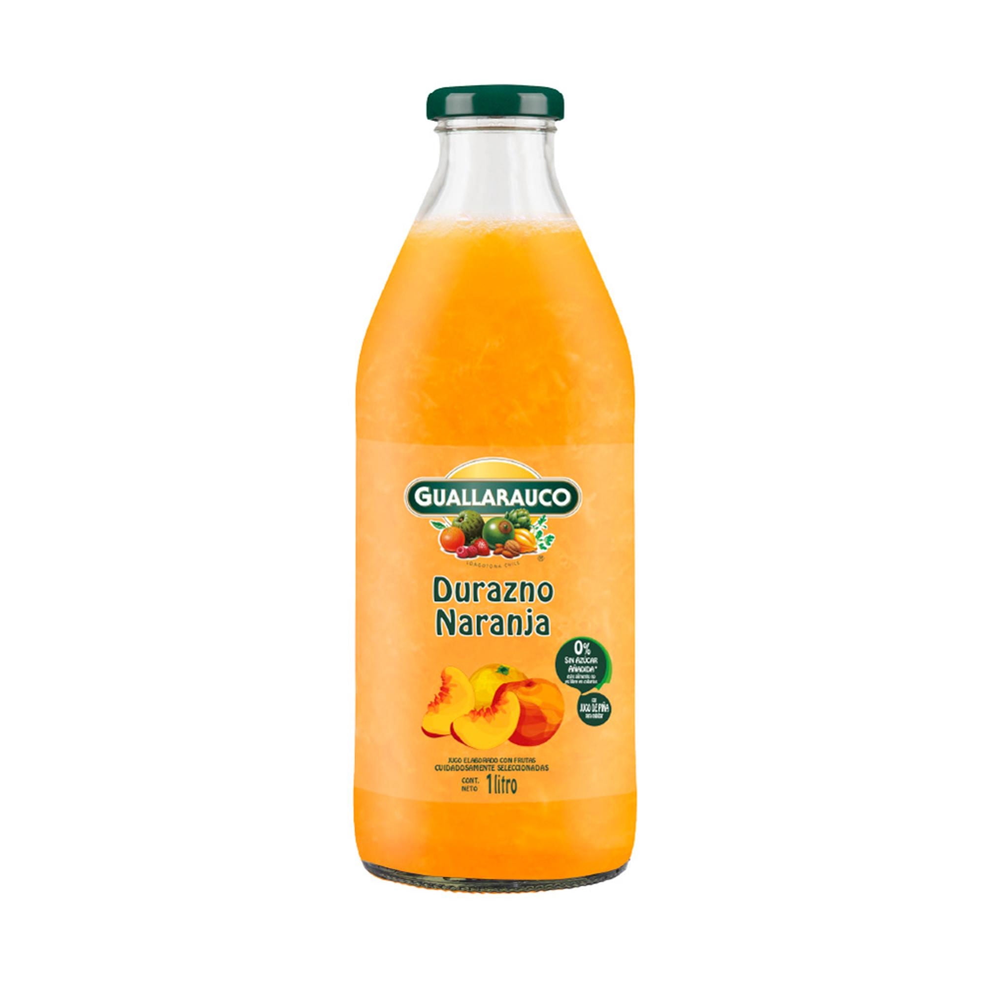 Jugo De Durazno Naranja Botella 1 L Guallarauco