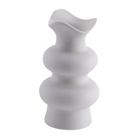 Bothyi - Florero De Cerámica Florero Simple Moderno Florero Para Dormitorio Fiesta Cena Mesa Blanco 16Cm