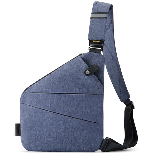 Bolso Cruzado WANDER+ WANDER PLUS Antirrobo Impermeable Azul