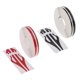 thumbnail image 1 of 2pcs broches cinta adhesiva de vinilo calcomanías para automóviles steamline negro + rojo, 1 of 6