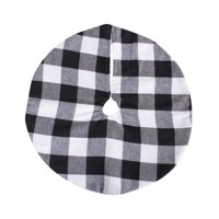 Magideal - Falda De Árbol De Navidad, Falda De Árbol De Navidad, Alfombra Decorativa Duradera De Felpa, Alfombra Para Sala De Estar, Porche, Exterior E Interior Blanco Negro