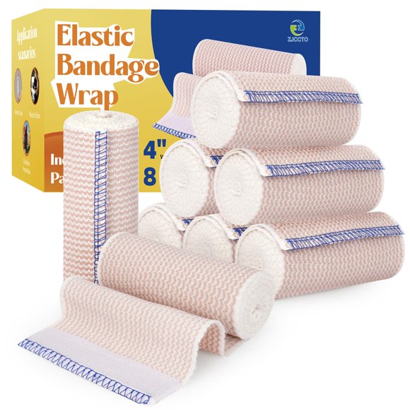 Vendaje Elástico ZJCCTO Paquete de 8 - 10 cm