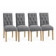 thumbnail image 1 of Pack 4 Sillas De comedor De madera Capitoné Gris, 1 of 2