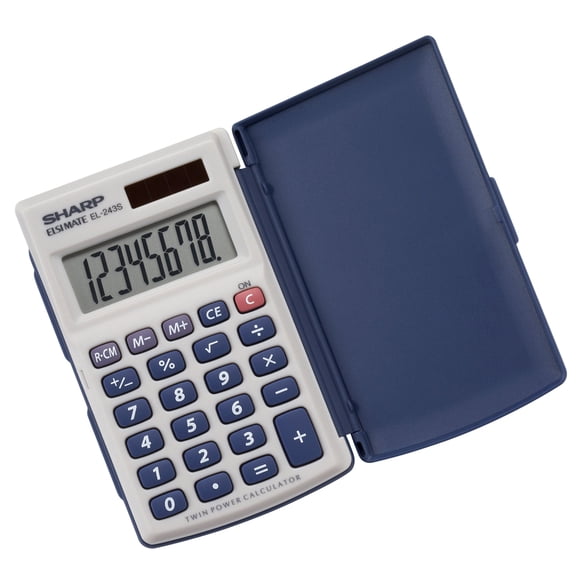 Calculadora Sharp Electronics EL-243S de 8 dígitos con doble alimentación