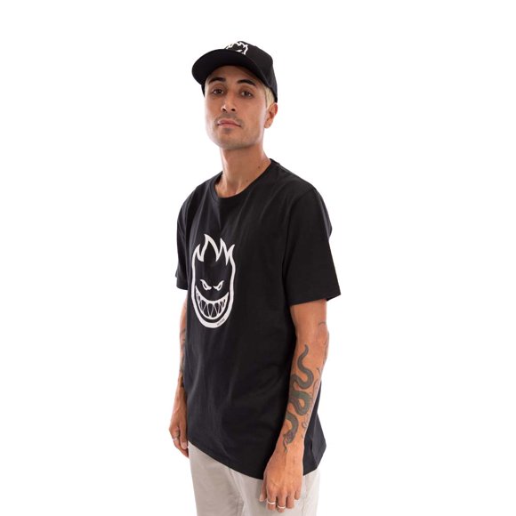 Polera Hombre Spitfire Bighead Negra Manga Corta