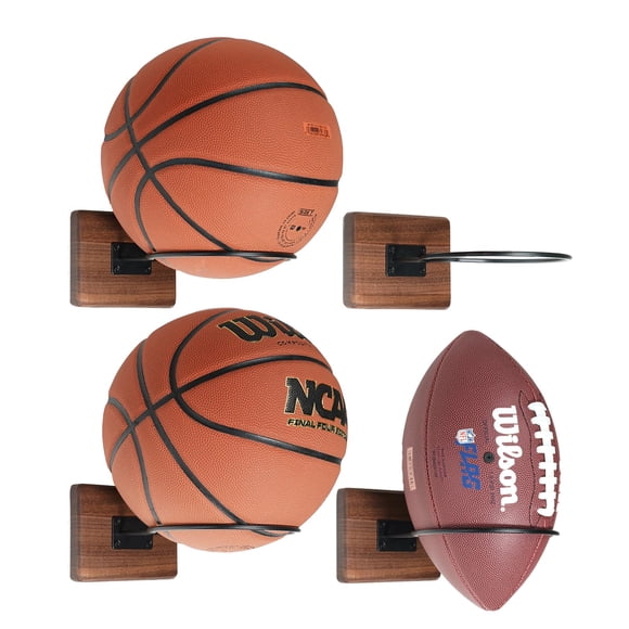 Porta Pelotas Rovarahoom 4 Piezas Madera de Nogal