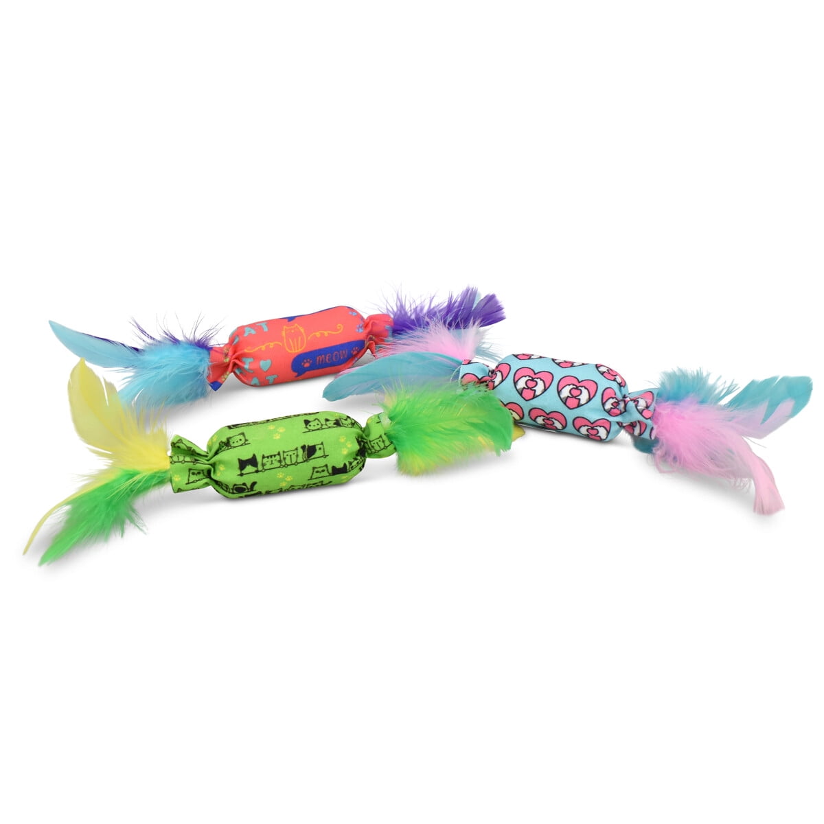 Juguete Para Gato Vibrant Life Catnip Candy Plumas Cascabel