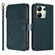 thumbnail image 2 of Funda Cartera Mariposa para [Xiaomi Redmi Note 13 4G] con Soporte y Cremallera Verde oscuro, 2 of 6