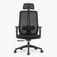 thumbnail image 1 of Silla Oficina One con cabecero Negro, 1 of 8