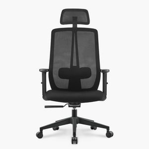 Form Office - Silla Oficina One Con Cabecero Negro