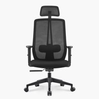 Form Office - Silla Oficina One Con Cabecero Negro