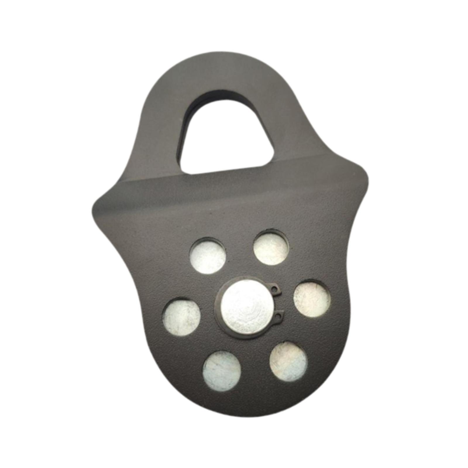 Magideal - Bloque De Polea De Cabrestante De 6 Toneladas Bloque De Polea Bloque De Aparejo De Acero De Aleación Para Tractor Cable Sintético O De Acero Agrícola Negro