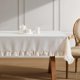 thumbnail image 2 of Laura Ashley Dothan Mantel de Lino y Poliéster, 152 cm × 257 cm, con Volantes, Color Topo, 2 of 5