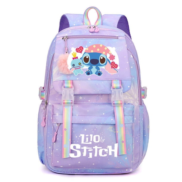 2024 Disney Lilo Stitch Women's Backpack Boys Girls Bookbag Bag Student Teenager Children Knapsack Schoolbag Rucksack Mochila