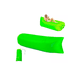 thumbnail image 1 of Sofá Sillón Inflable Tumbona Cojín Banano Camping Aire Playa, 1 of 4