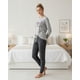 thumbnail image 2 of Pijama Mujer Algodón Peace Love Coffee Gris gris XL, 2 of 7