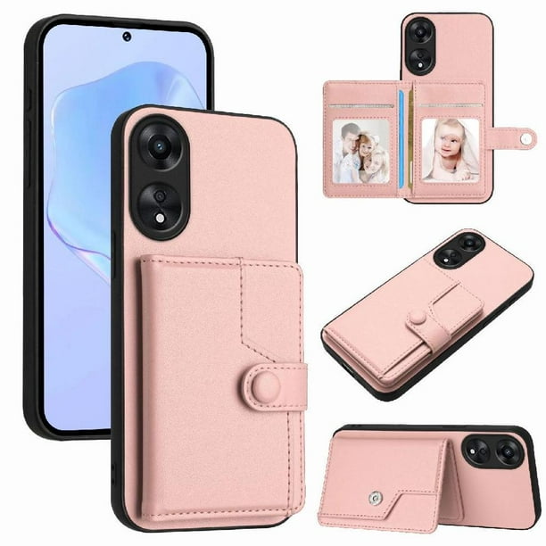 FOXDOCK Funda para OPPO A78 4G con Bloqueo RFID - Diseño Elegante con Cierre de Botón