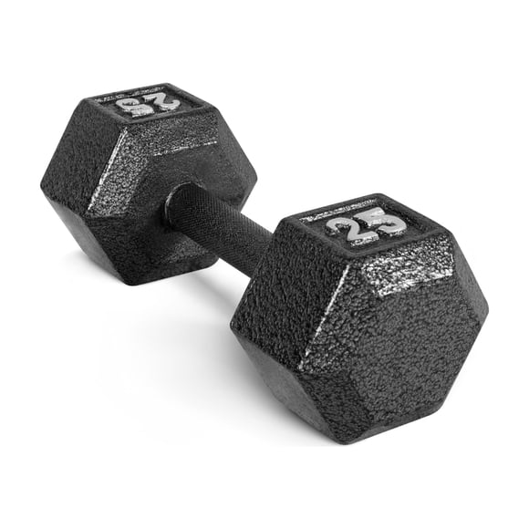 Mancuerna CAP Barbell de hierro fundido hexagonal 25 kg, negra, individual