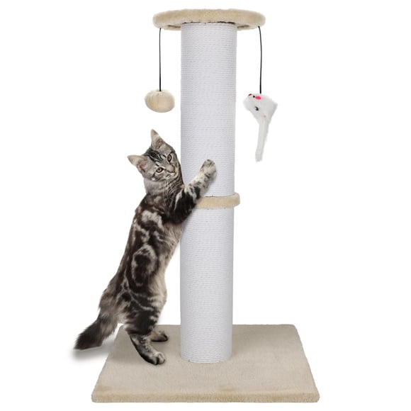 Rascador para Gatos Ahomdoo 86 cm con Cuerda de Sisal y Juguetes Colgantes
