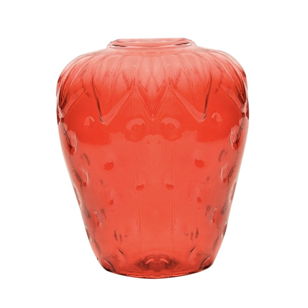 Jarrón de fresa Floral Disposición Floral Vase de mesa Lindo Soporte de plantas Lintas Vasaje de vidrio decorativo para la sala de estar Decoración de