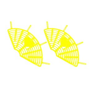 Magideal - 2X Red De Protección Para Asiento Trasero De Bicicleta Eléctrica, Fácil De Instalar, Barrera Protectora Para Pies De Seguridad , Accesorios , Amarillo