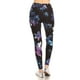thumbnail image 3 of Leggings Largos Estilo Yoga con Estampado Floral y Silueta Galáctica, Forrados con Bandas - Multicolor, 3 of 4