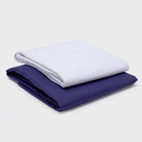 Arthome - Pack 2 Sábanas Azul + Blanco 1.5 Plazas