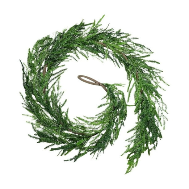 Guirnalda De Vegetación Navideña Para Escaleras De Navidad, Guirnalda Artificial De Pino De Norfolk, 150 Cm