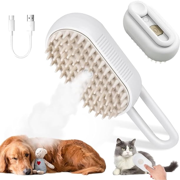 Cepillo Eléctrico De Vapor, Diseño En Forma De Mango, Cepillo De Vapor Para Limpieza, Cepillo De Vapor Para Masaje De Mascotas, Para Depilación, Aseo De Mascotas, Masaje De Mascotas