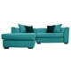thumbnail image 1 of Seccional Valencia Chenille Tipo Lino Turquesa 3 Cuerpos, 1 of 4