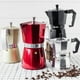 thumbnail image 2 of Cafetera Italiana Express 450ml Aluminio Rojo Evva Ibili, 2 of 4