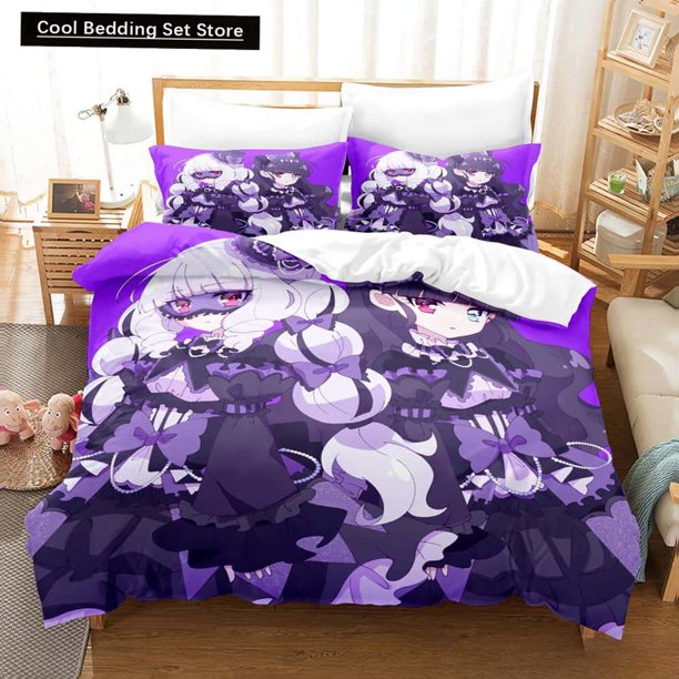 x1864 Bed Sheets Kawaii Anime Hirogaru Sky! Pretty Cure Bedding Set Twin Full Size Bed Set Adult Kid Bedroom Duvetcover Sets 3-Piece Bedding Set (1 Duvet Cover + 2 Pillow Shams) nj1864