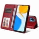 thumbnail image 4 of Funda Billetera para Honor X7 con Porta Tarjetas y Soporte Ajustable Rojo, 4 of 5