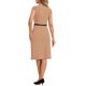thumbnail image 3 of INSPIRE CHIC Vestido Elegante de Mujer con Mangas Cortas y Cinturón para Trabajar, Vestidos Tubo Caqui S, 3 of 6