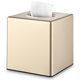 thumbnail image 1 of Caja de pañuelos Y-in Hand cuadrada color champagne dorado, 1 of 7