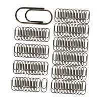 Ioensy - 100 Clips De Papel Para Notas, Clips Clasificados Para Documentos De Papelería De Aula, Color Negro