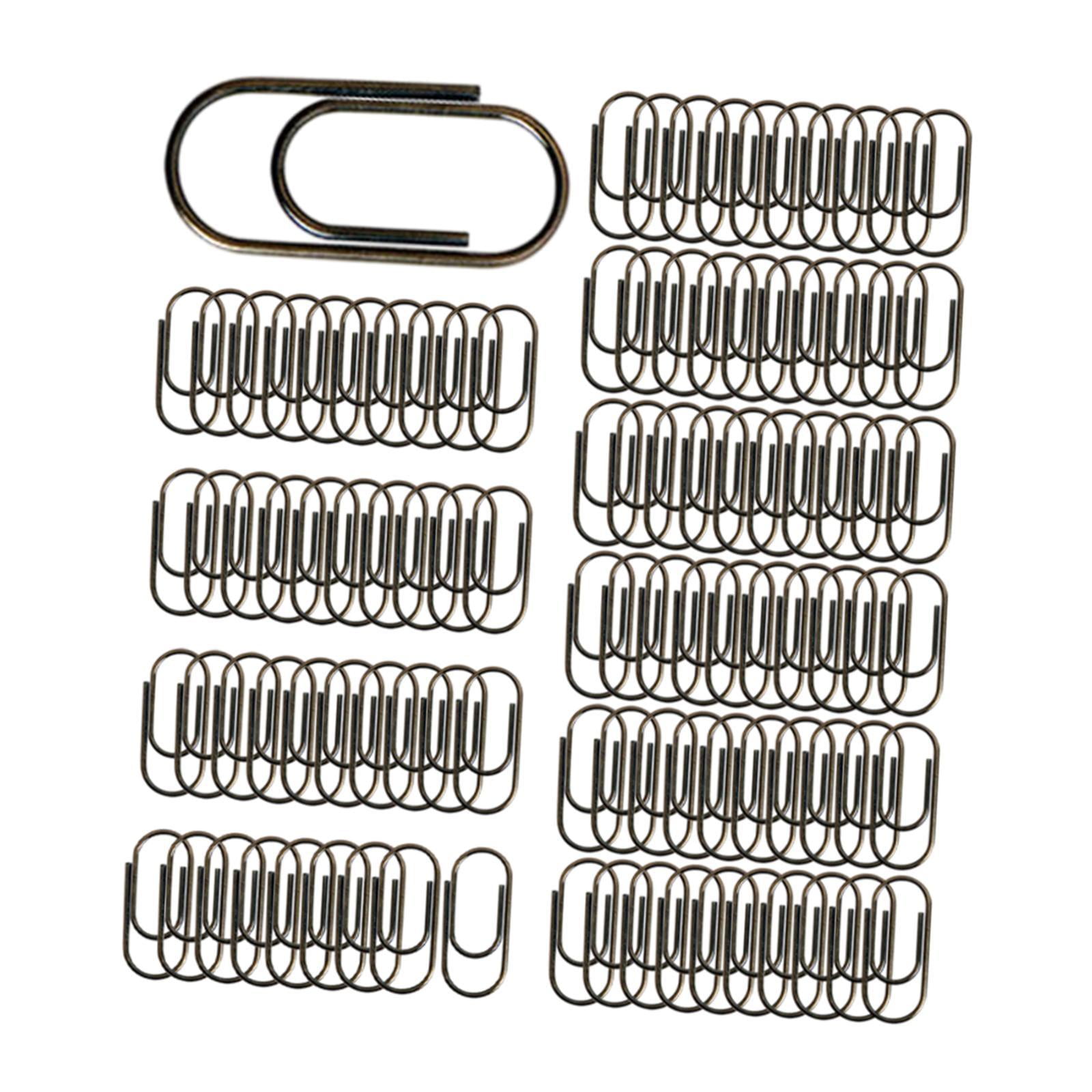 Ioensy - 100 Clips De Papel Para Notas, Clips Clasificados Para Documentos De Papelería De Aula, Color Negro