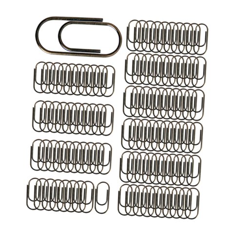 Ioensy - 100 Clips De Papel Para Notas, Clips Clasificados Para Documentos De Papelería De Aula, Color Negro