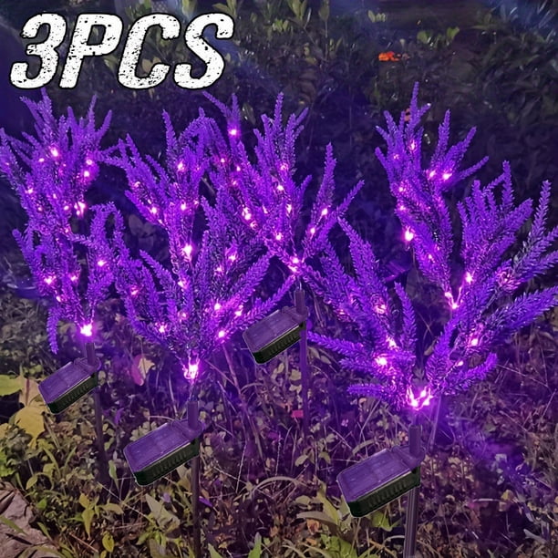 2pcs/3pcs/4pcs Solar Outdoor Lights, Waterproof Garden Light For Outdoor Decor, Solar Powered Landscape Lights For Patio Yard Backyard Walkway Lawn Decoration, Pathway Flower Stake Lights, Lavender
