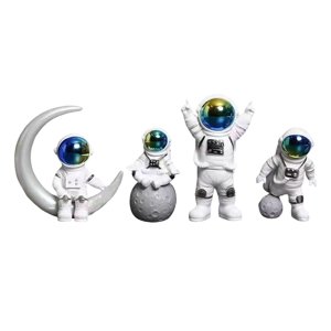 Magideal - Figura Creativa De , Juguetes Educativos Coleccionables, Estatua De Resina, Adorno Exterior, Figurita Para Dormitorio, Decoración De Mesa, R 4 Piezas