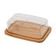 thumbnail image 3 of Moderno Plato De Queso De Bambú Con Tapa Transparente Suministros De Alimentos, 3 of 5