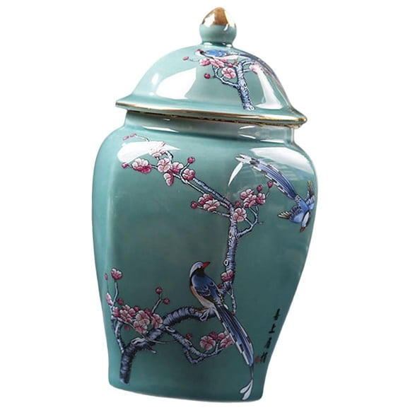 Jarra de jengibre de cerámica, maceta de lata de té, tarro de almacenamiento, tarro de comida, arreglo floral, centros de mesa, jarrón para decoración , l L