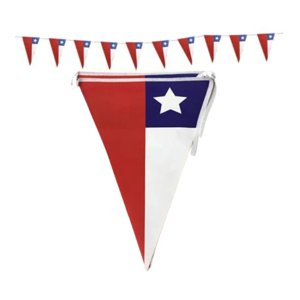 Gaune - Banderines Chile Triangular Fiestas Patrias 8Mts