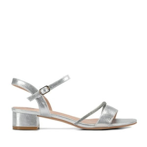 Sandalia Taco Plateada Fiesta Mujer Weide You220