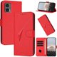 thumbnail image 1 of Funda Cartera Fibra de Carbono para Motorola Edge 30 Neo con Soporte y Cierre Magnético Rojo, 1 of 6