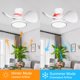 thumbnail image 4 of Ventilador de techo ocioc de 22" con luz LED silenciosa y control remoto, 4 of 8