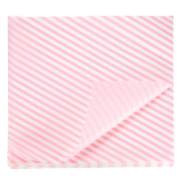 Uxcell 100 piezas de hojas de papel encerado a rayas cuadradas 12" x 12" Papel de envoltura de alimentos secos absorbente de aceite para sándwich, rosa