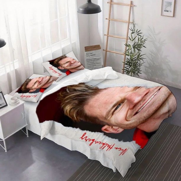 3pcs Nico H\u00FClkenberg Portrait Pattern Duvet Cover Set - Includes Duvet Cover And Pillowcases (No Insert) Suitable for Home Bedrooms