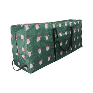 Magideal - Bolsa Organizadora De Almacenamiento Para De Navidad, Cremalleras Dobles Multiusos, Práctico Transporte De Adornos Navideños Para Accesorios De Cabeza De Papá Noel Verde