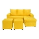 thumbnail image 1 of Living Bi-L Sofa 3 Cuerpos + 2 Poltronas Felpa Amarillo, 1 of 6